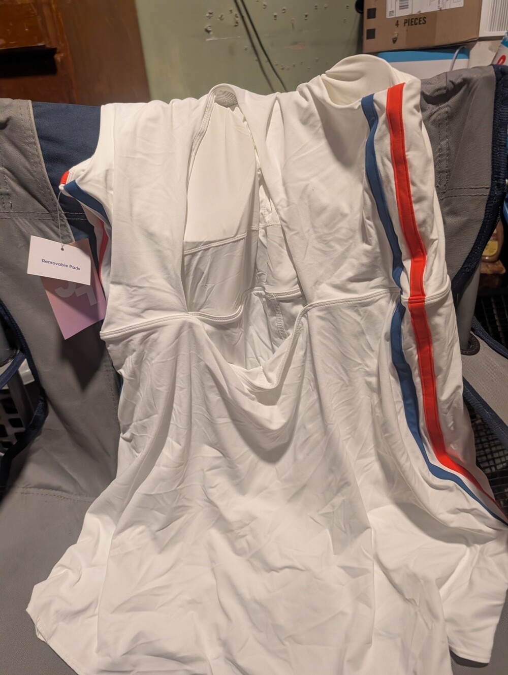 Target All In Motion Women Knit Sport Dress XXL True White Stripe NWT...